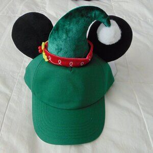 2024 Disney Parks Mickey Mouse Ears Elf Green Adult Hat Christmas Holiday NEW